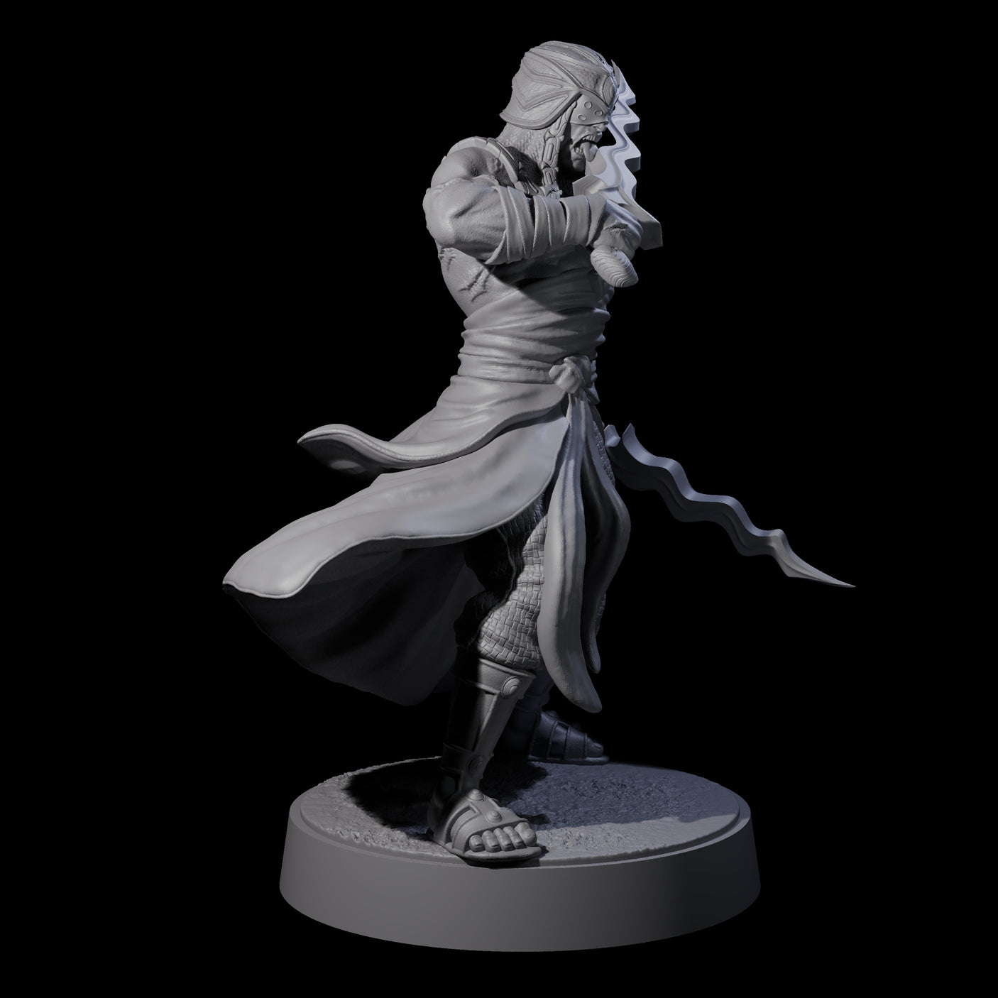 Muscled Death Cultist C Miniature for Dungeons and Dragons, Pathfinder or other TTRPGs
