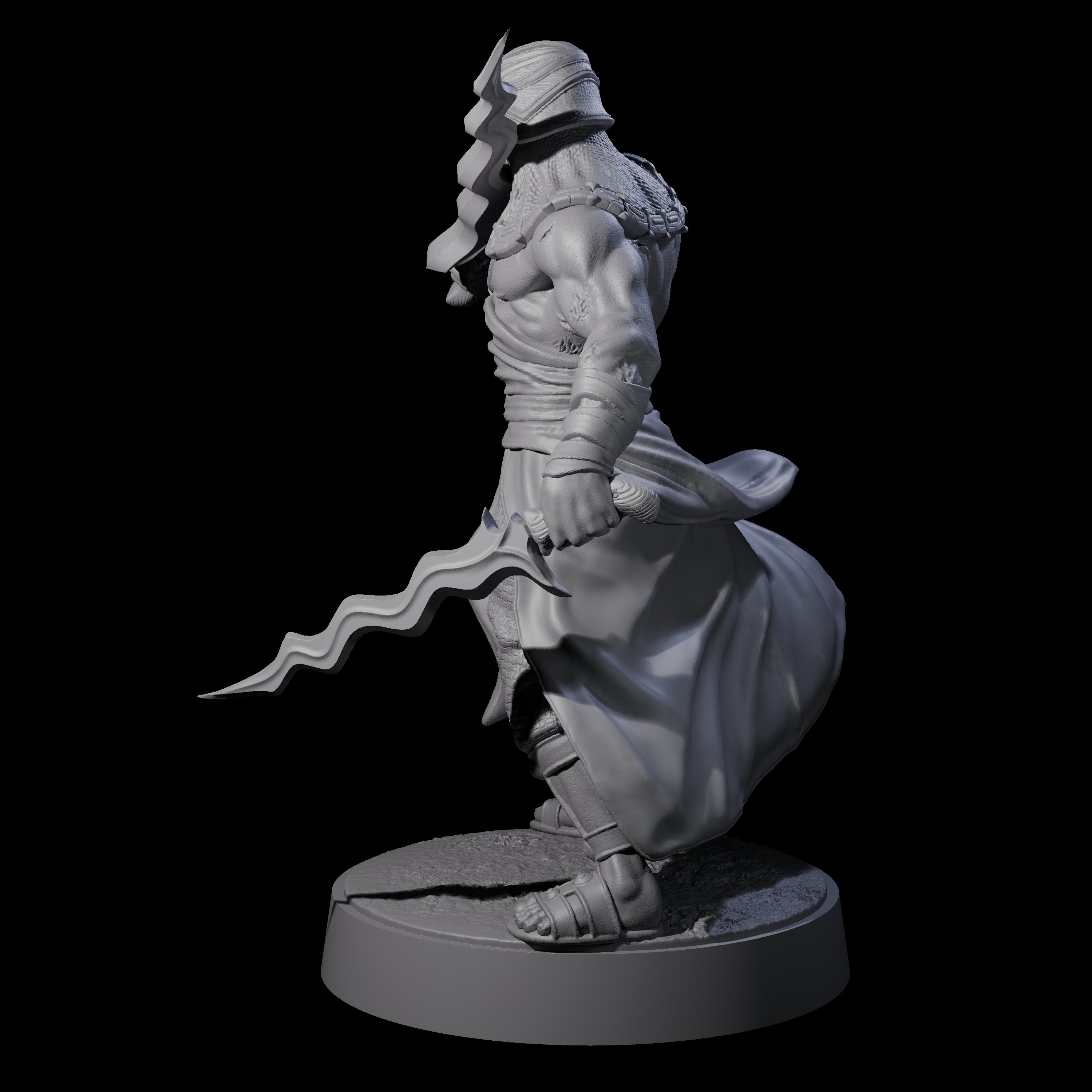 Muscled Death Cultist C Miniature for Dungeons and Dragons, Pathfinder or other TTRPGs