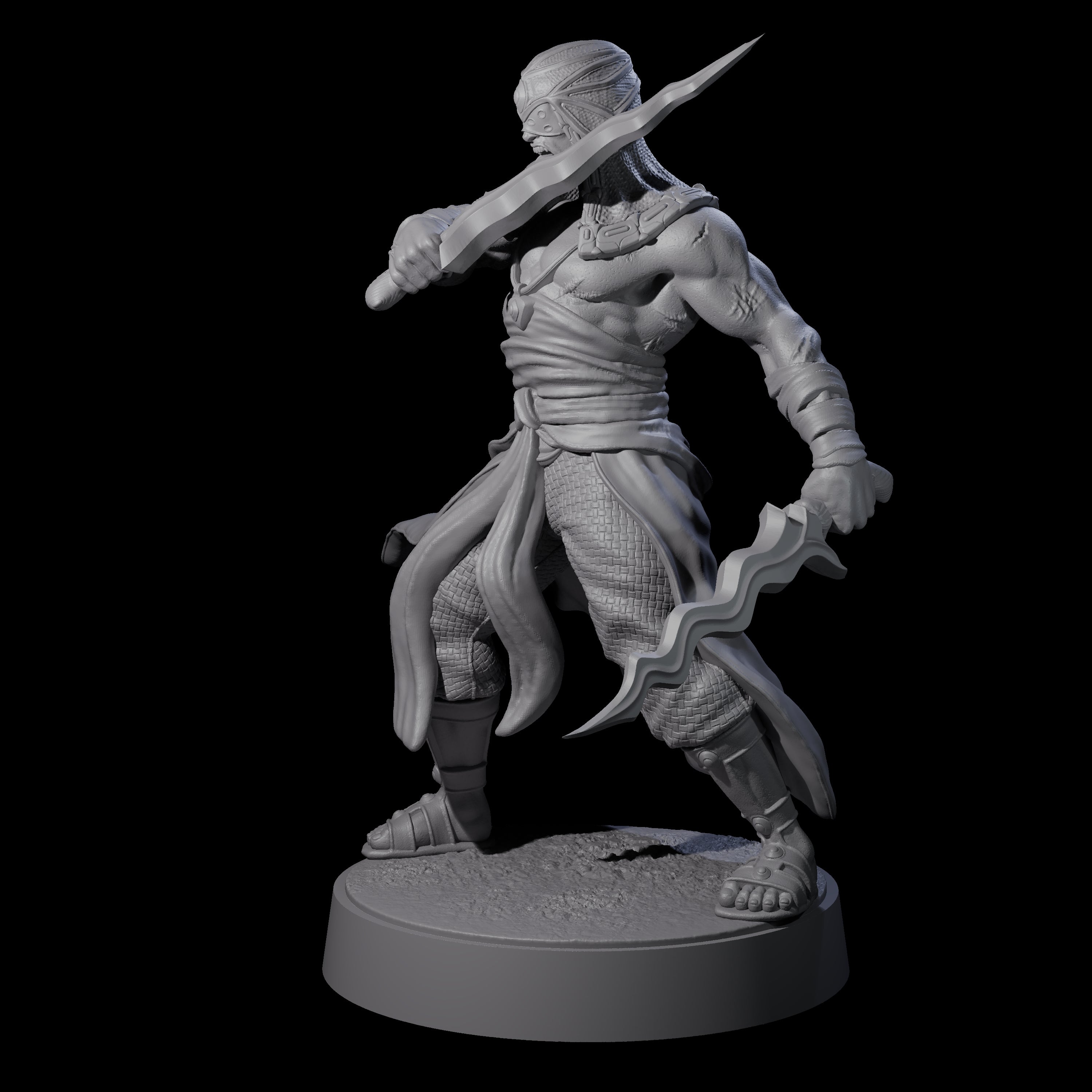 Muscled Death Cultist C Miniature for Dungeons and Dragons, Pathfinder or other TTRPGs