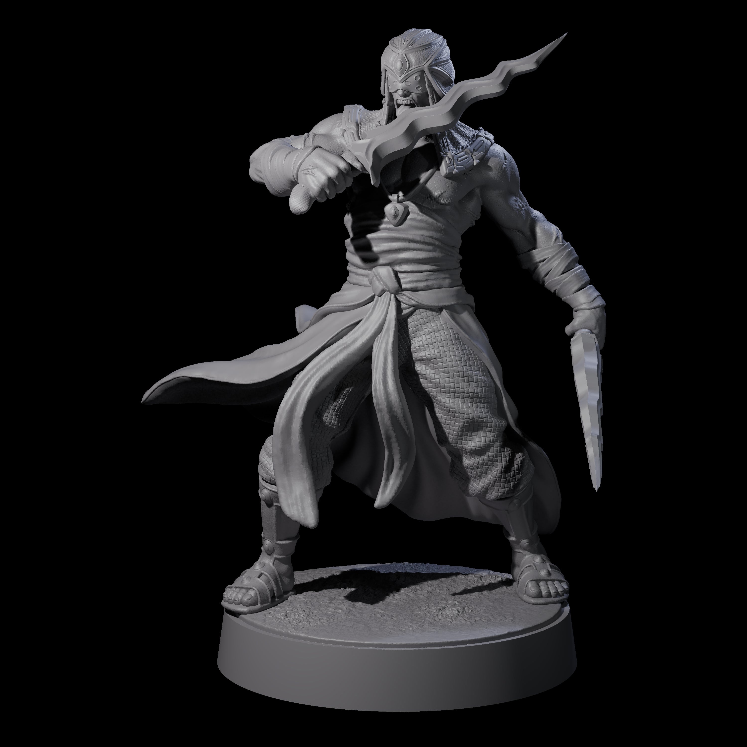 Muscled Death Cultist C Miniature for Dungeons and Dragons, Pathfinder or other TTRPGs