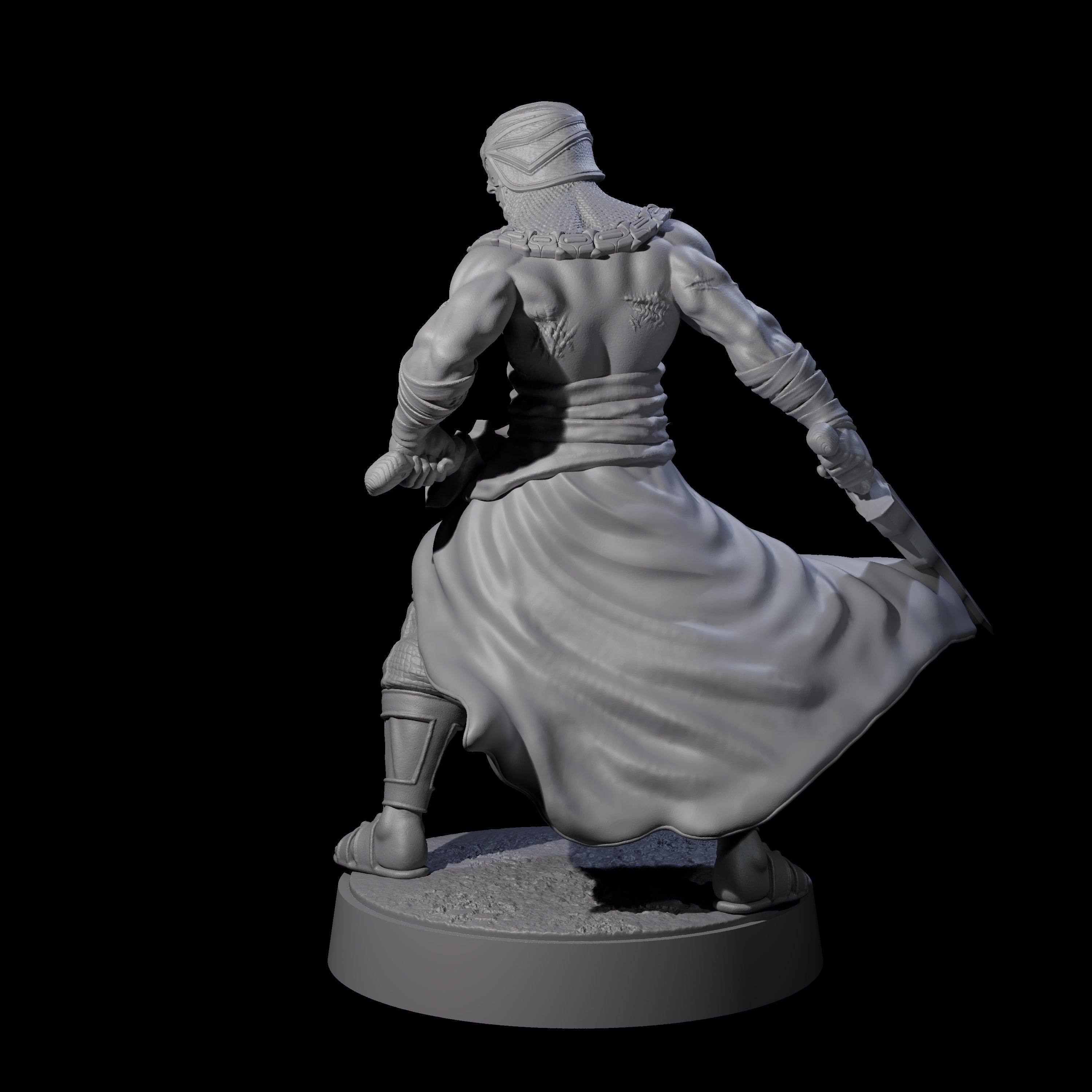Muscled Death Cultist D Miniature for Dungeons and Dragons, Pathfinder or other TTRPGs