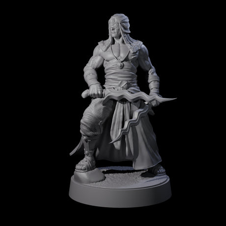 Muscled Death Cultist E Miniature for Dungeons and Dragons, Pathfinder or other TTRPGs