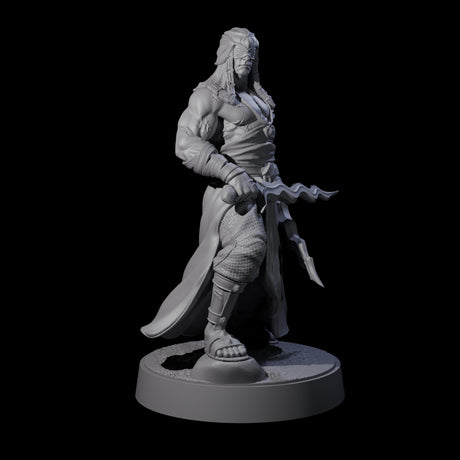 Muscled Death Cultist E Miniature for Dungeons and Dragons, Pathfinder or other TTRPGs