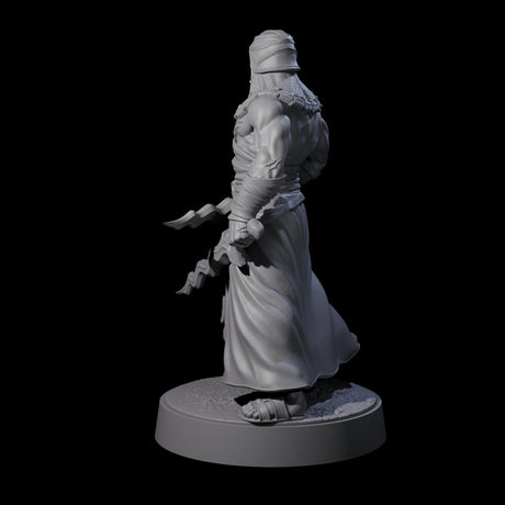 Muscled Death Cultist E Miniature for Dungeons and Dragons, Pathfinder or other TTRPGs