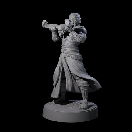 Muscled Death Cultist F Miniature for Dungeons and Dragons, Pathfinder or other TTRPGs