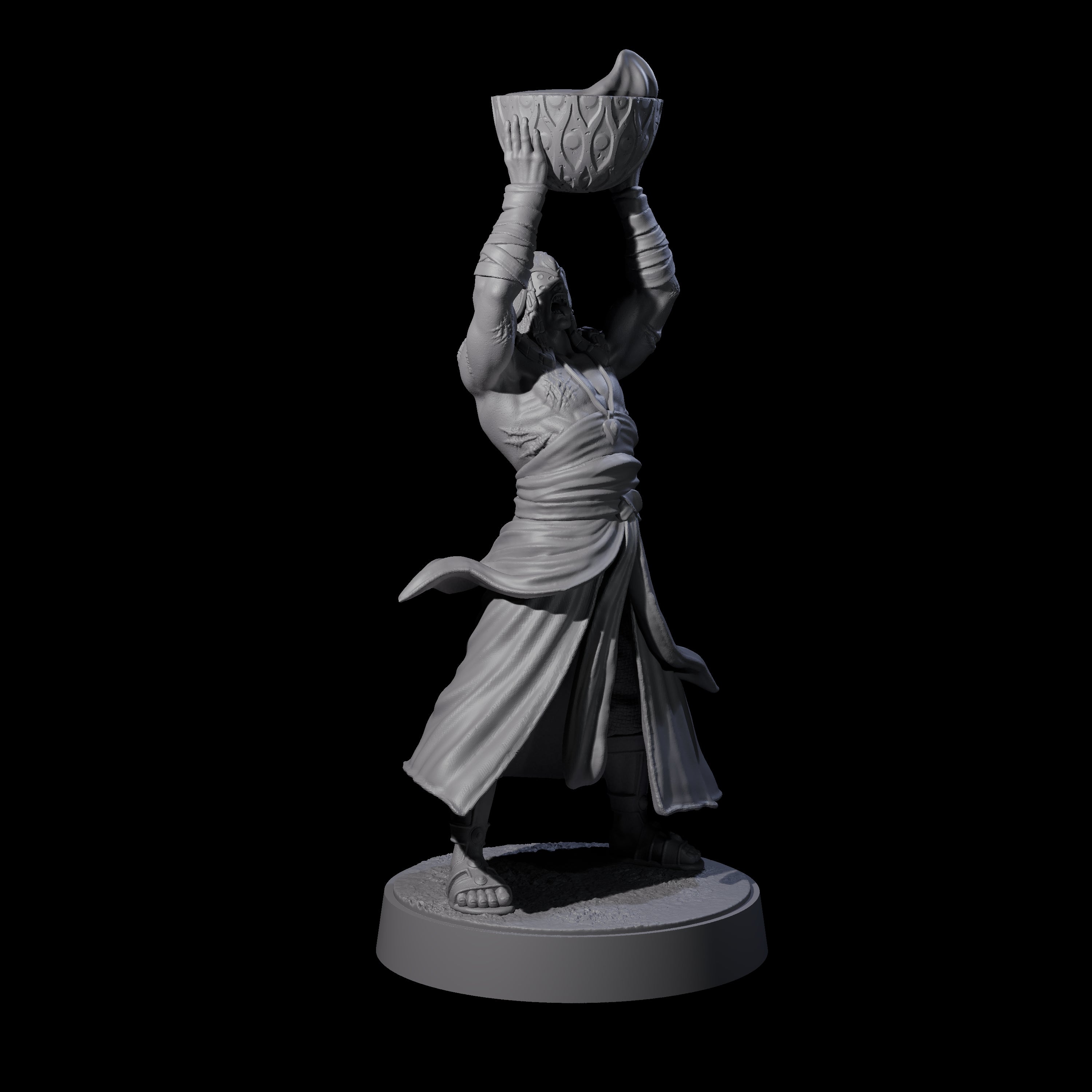 Muscled Death Cultist G Miniature for Dungeons and Dragons, Pathfinder or other TTRPGs