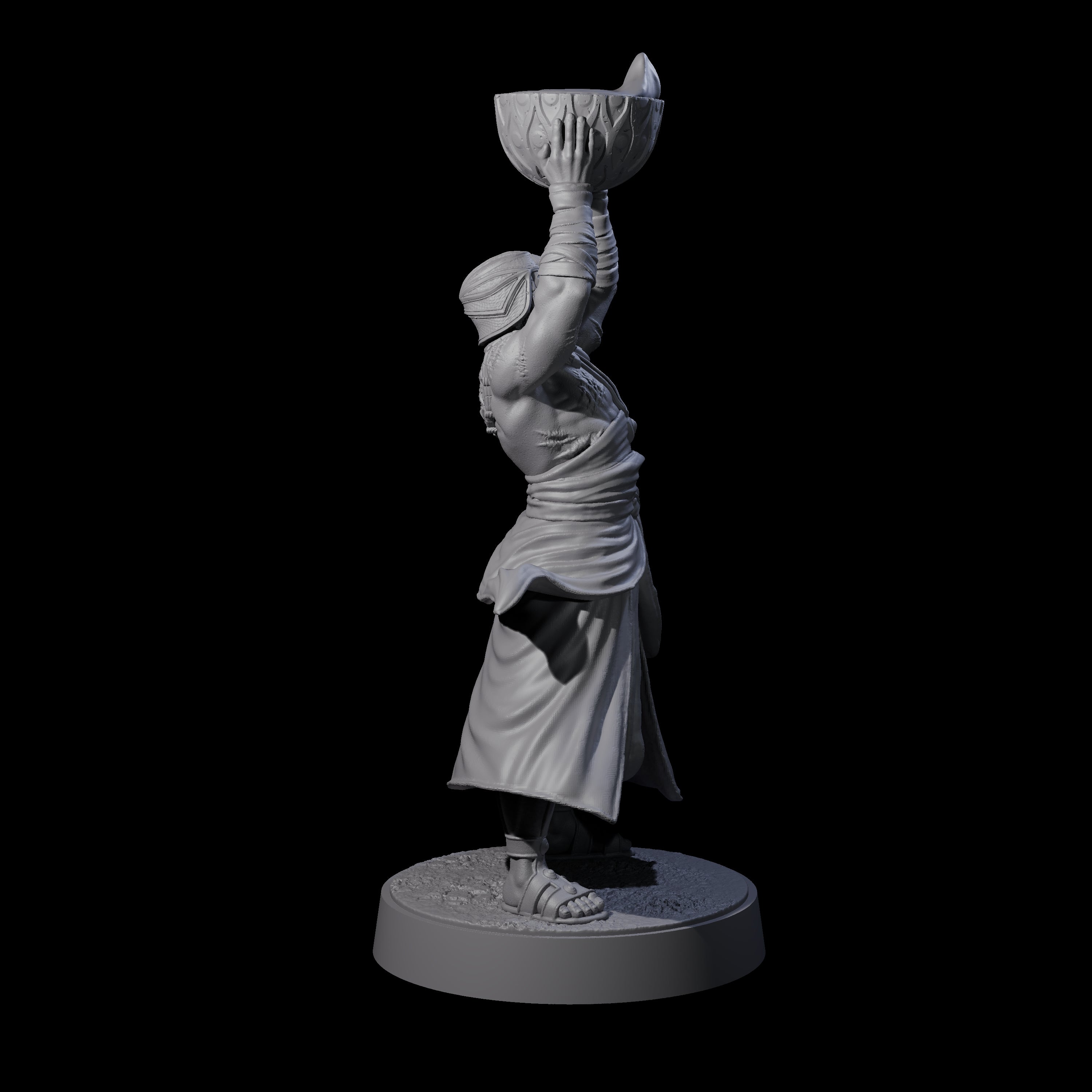 Muscled Death Cultist G Miniature for Dungeons and Dragons, Pathfinder or other TTRPGs
