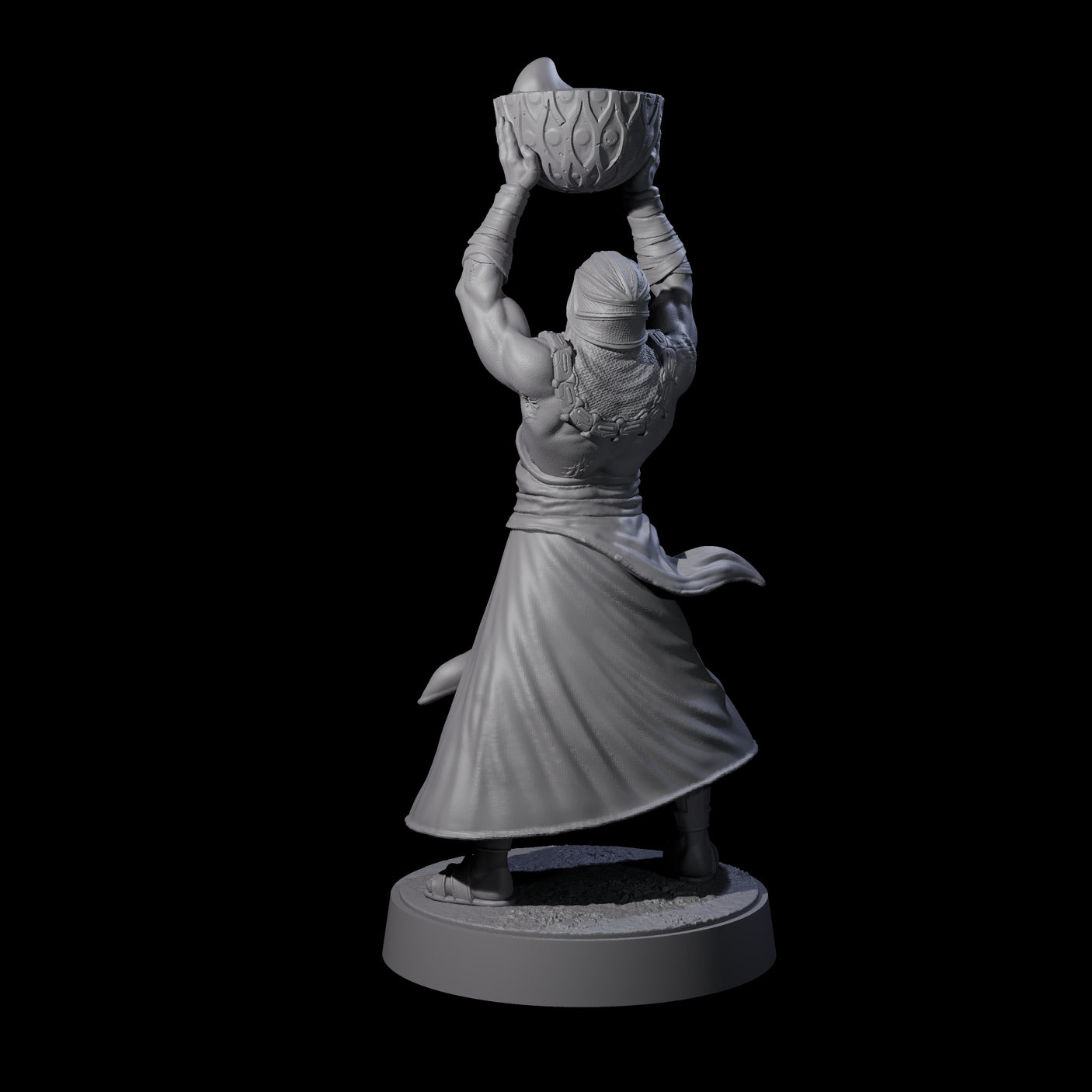 Muscled Death Cultist G Miniature for Dungeons and Dragons, Pathfinder or other TTRPGs