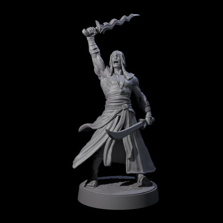 Muscled Death Cultist H Miniature for Dungeons and Dragons, Pathfinder or other TTRPGs