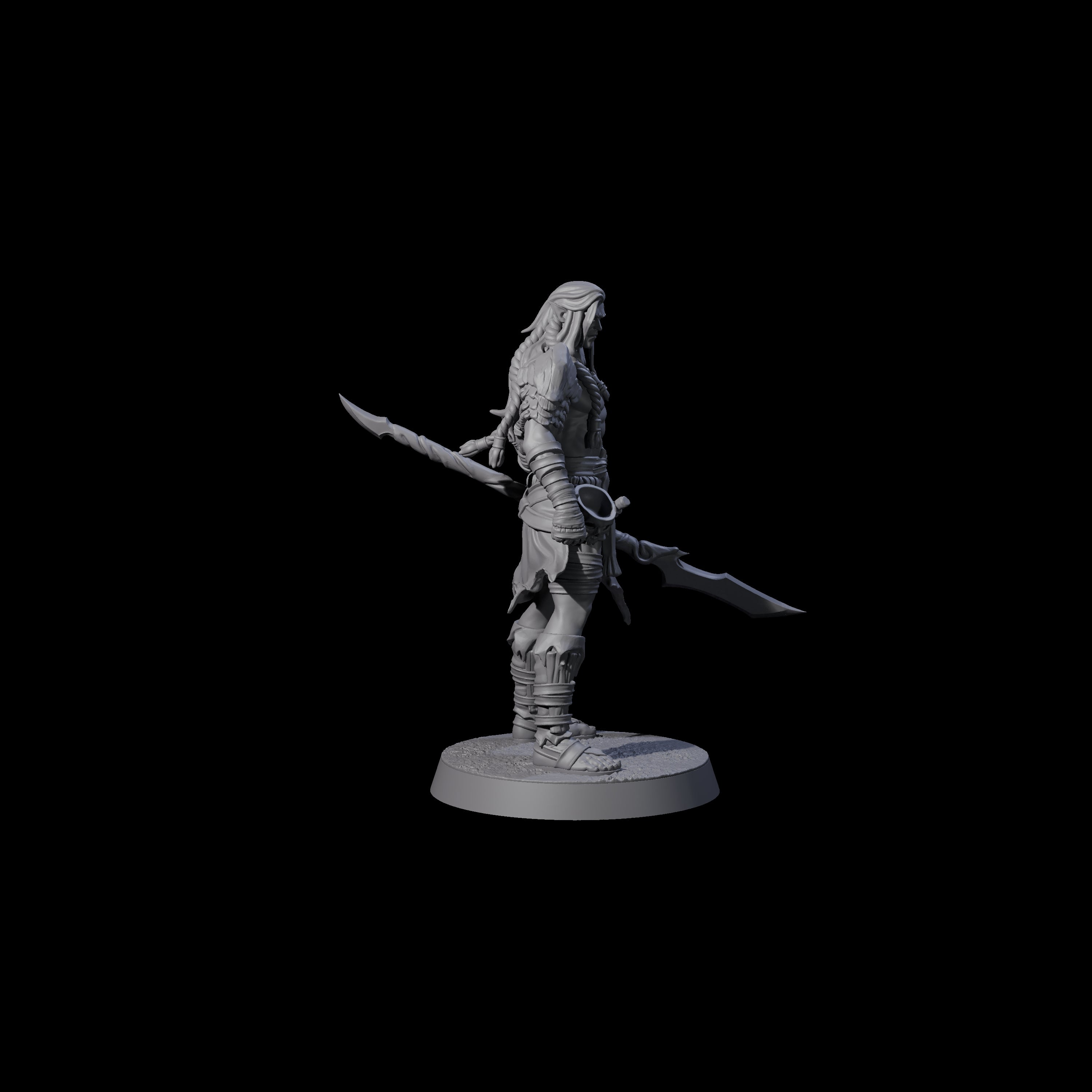 Muscular Elf Frost Guardian A Miniature for Dungeons and Dragons, Pathfinder or other TTRPGs
