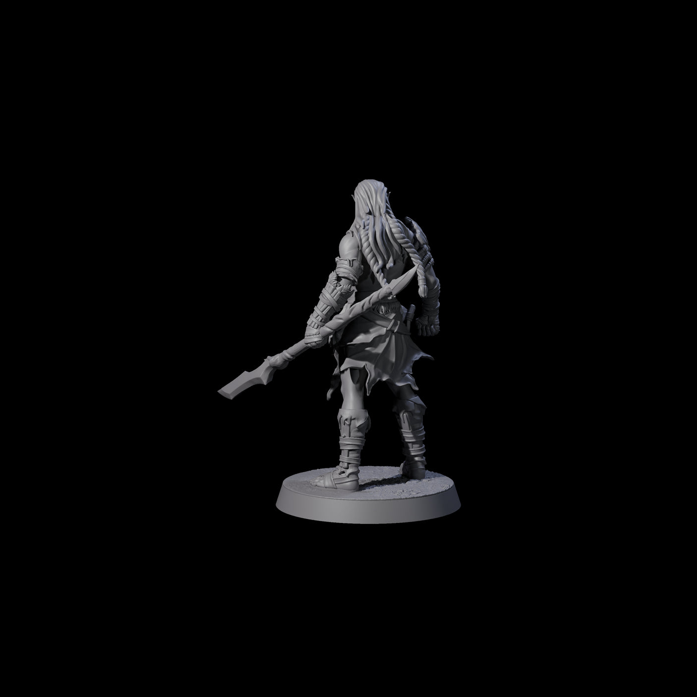 Muscular Elf Frost Guardian A Miniature for Dungeons and Dragons, Pathfinder or other TTRPGs
