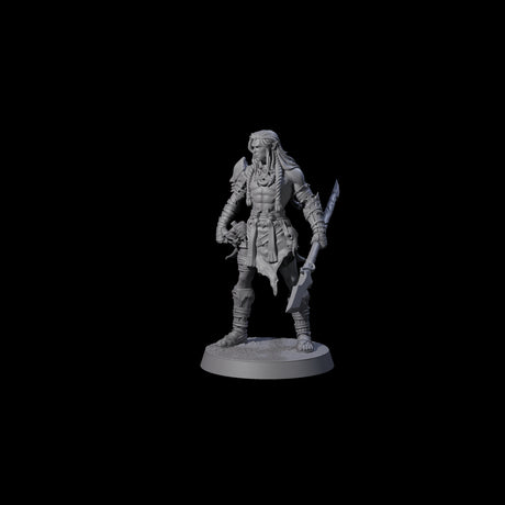 Muscular Elf Frost Guardian A Miniature for Dungeons and Dragons, Pathfinder or other TTRPGs