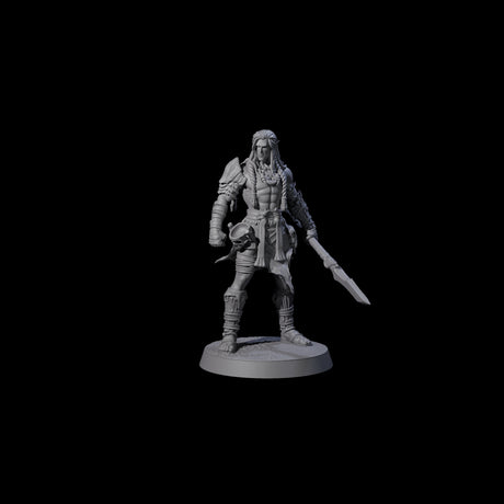 Muscular Elf Frost Guardian A Miniature for Dungeons and Dragons, Pathfinder or other TTRPGs