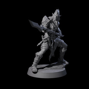 Muscular Elf Frost Guardian B Miniature for Dungeons and Dragons, Pathfinder or other TTRPGs