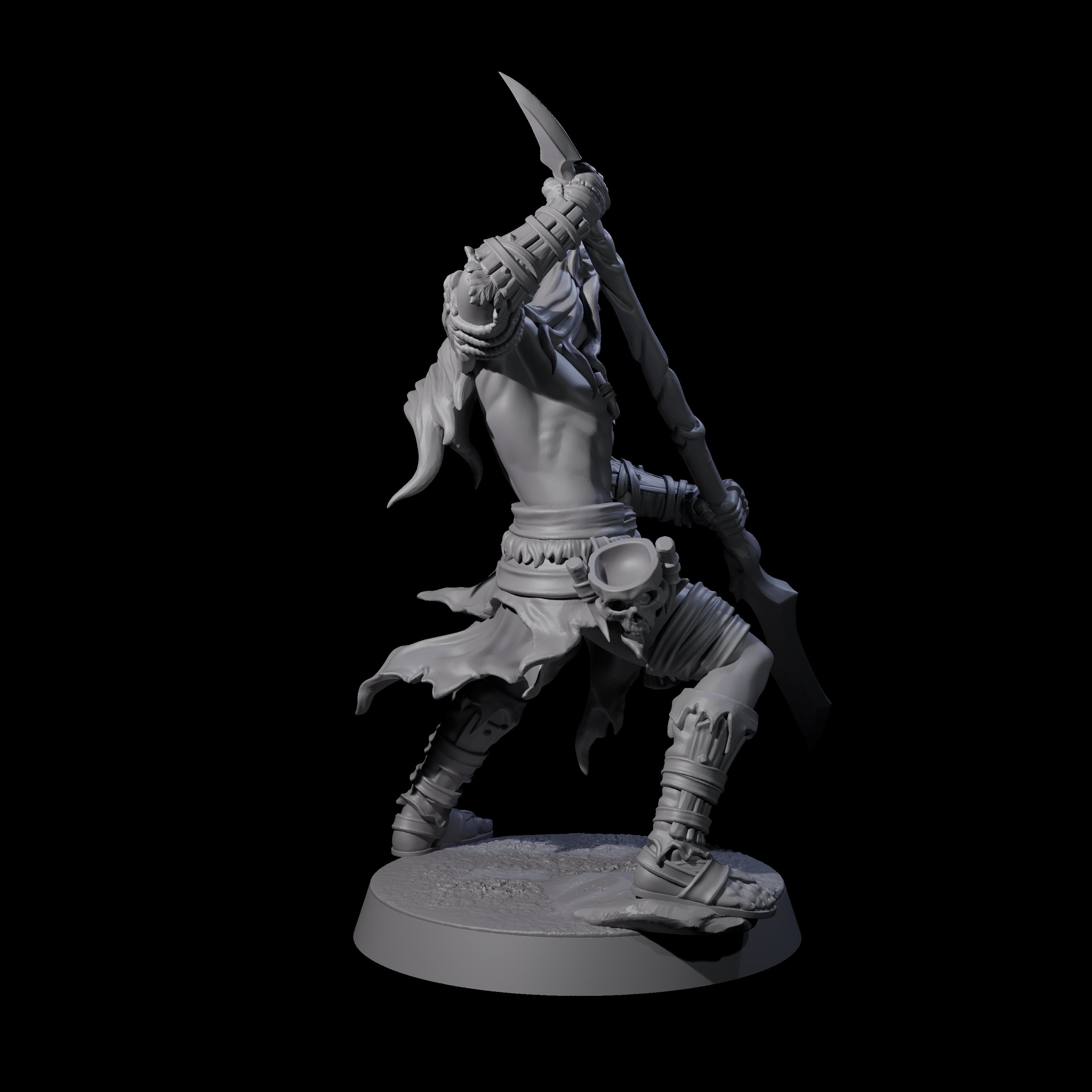 Muscular Elf Frost Guardian C Miniature for Dungeons and Dragons, Pathfinder or other TTRPGs