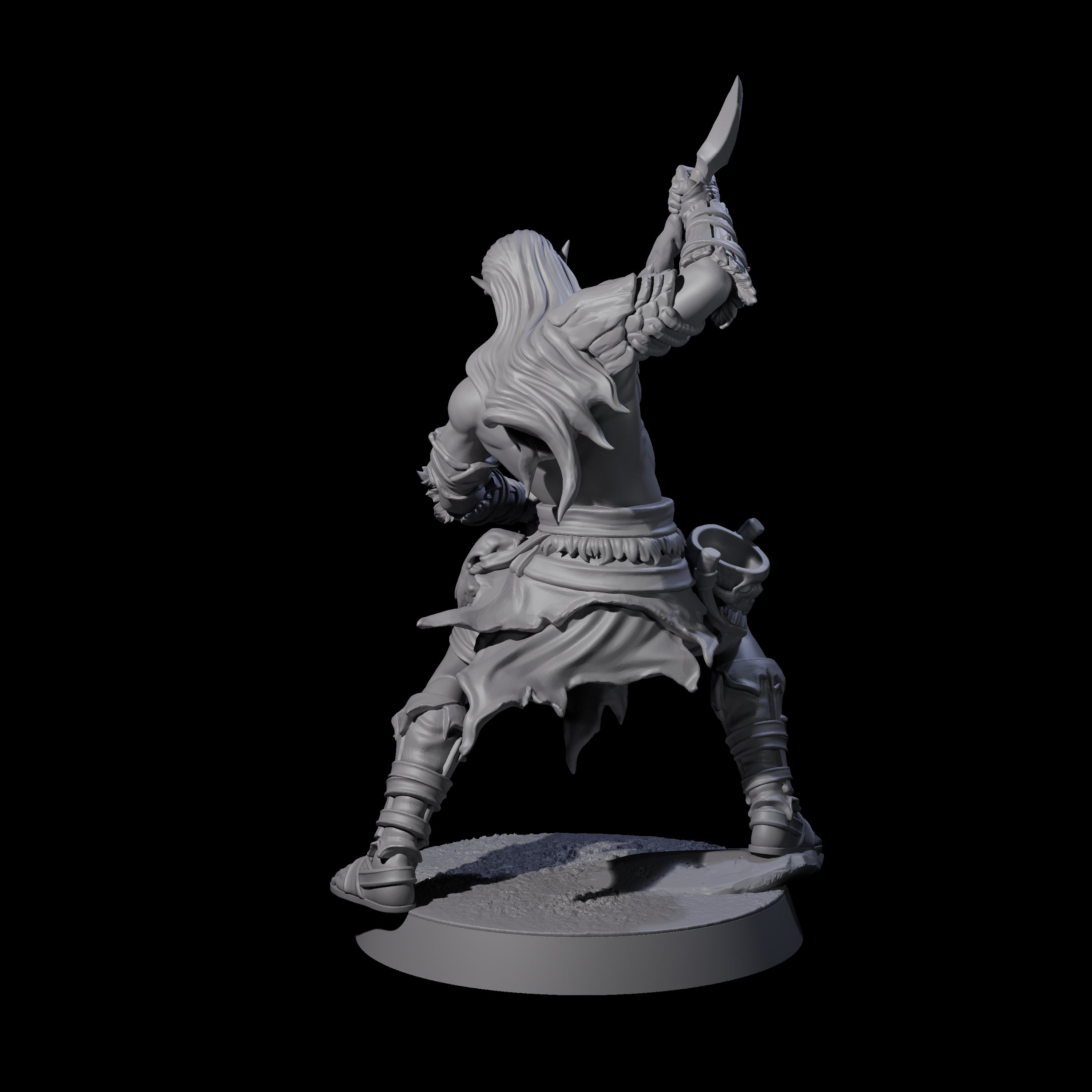 Muscular Elf Frost Guardian C Miniature for Dungeons and Dragons, Pathfinder or other TTRPGs