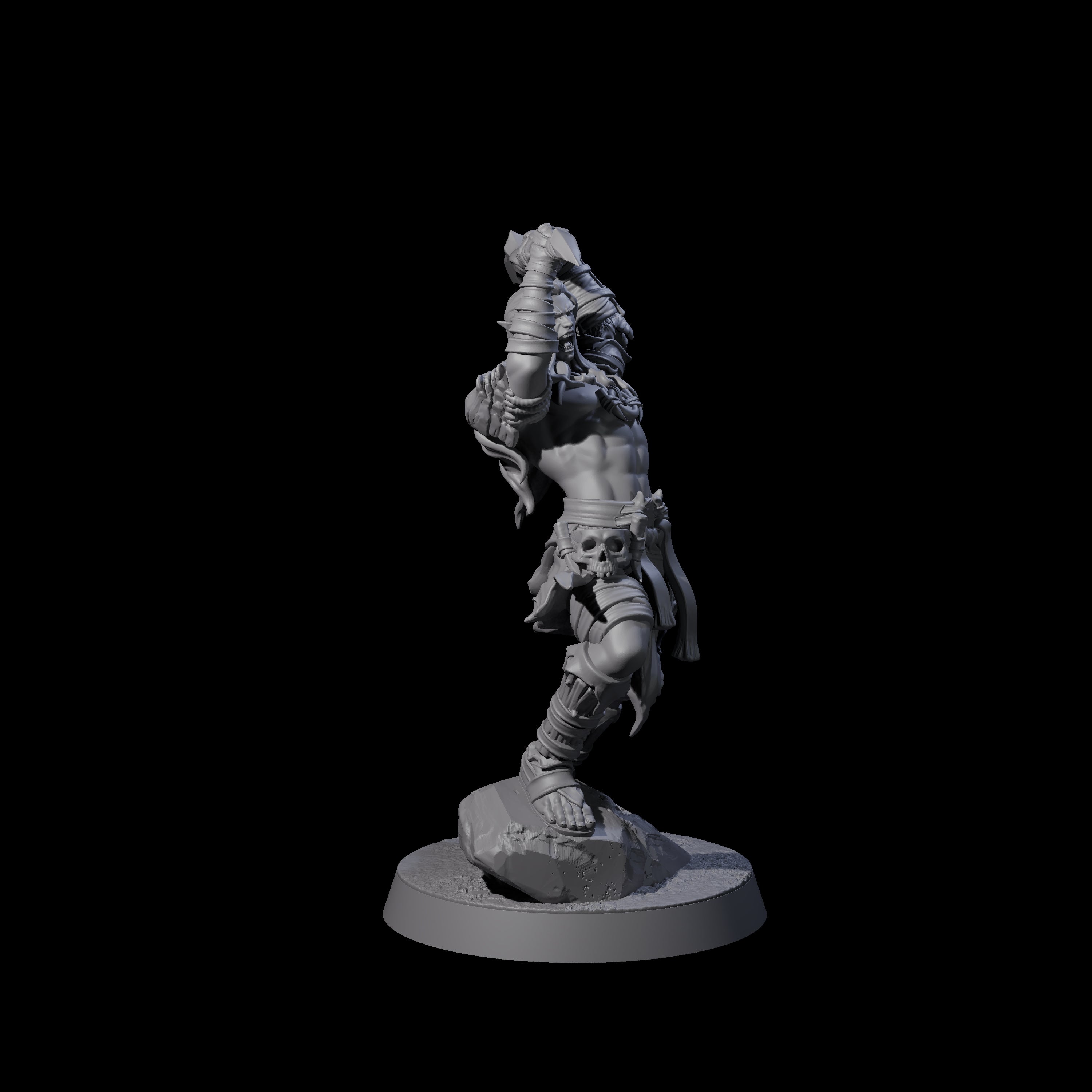 Muscular Elf Frost Guardian D Miniature for Dungeons and Dragons, Pathfinder or other TTRPGs