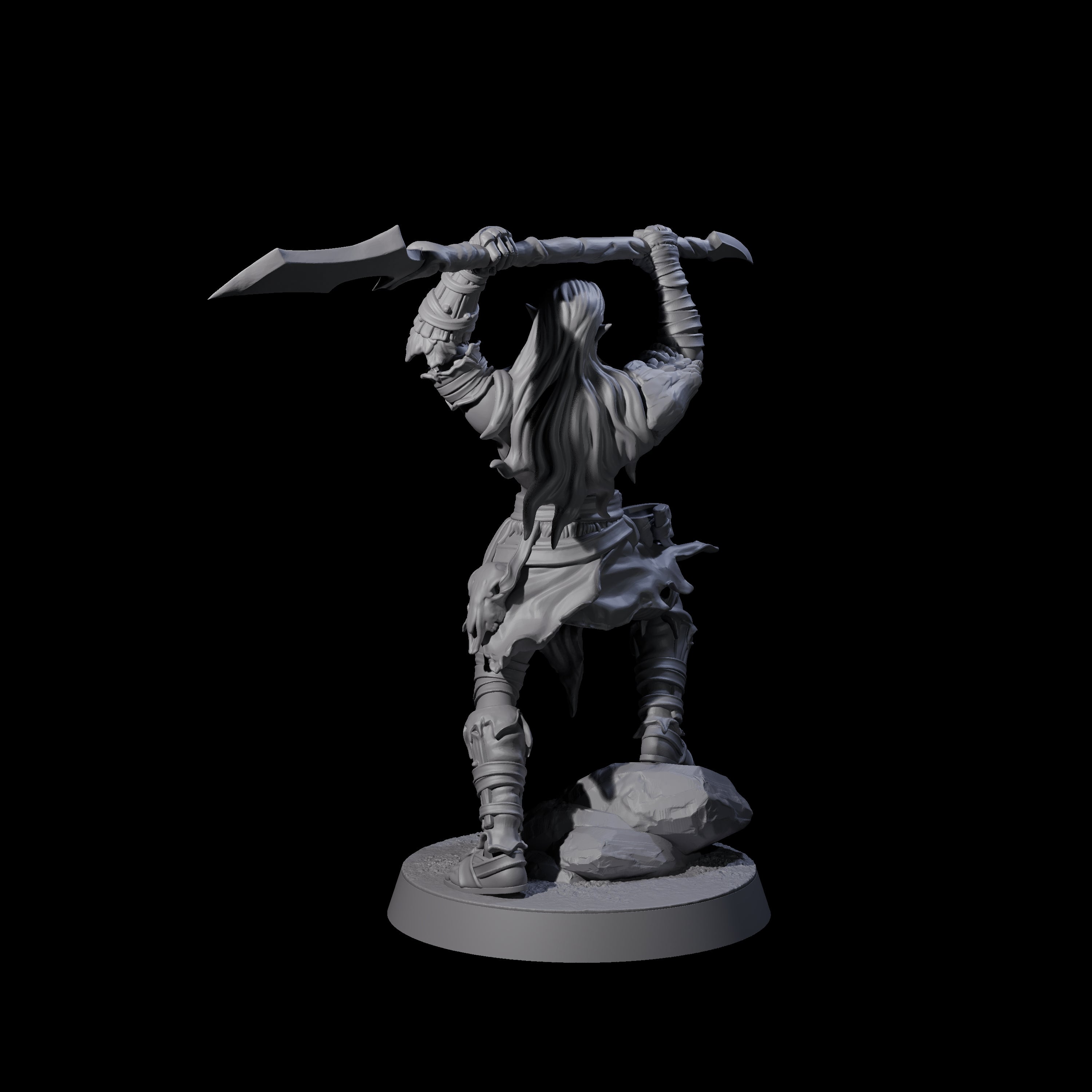 Muscular Elf Frost Guardian D Miniature for Dungeons and Dragons, Pathfinder or other TTRPGs