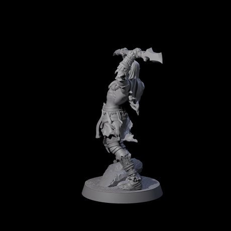 Muscular Elf Frost Guardian D Miniature for Dungeons and Dragons, Pathfinder or other TTRPGs