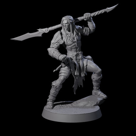 Muscular Elf Frost Guardian E Miniature for Dungeons and Dragons, Pathfinder or other TTRPGs