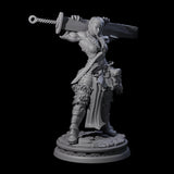 Muscular Female Barbarian Miniature for Dungeons and Dragons, Pathfinder or other TTRPGs