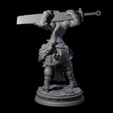 Muscular Female Barbarian Miniature for Dungeons and Dragons, Pathfinder or other TTRPGs