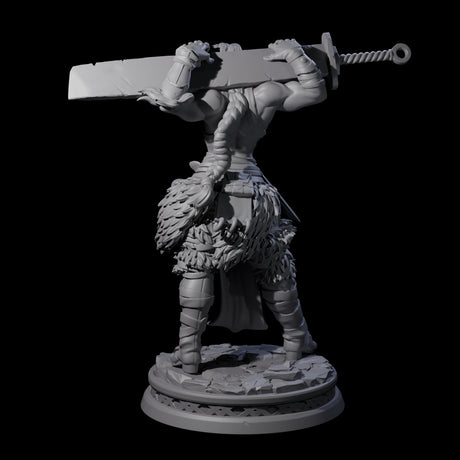 Muscular Female Barbarian Miniature for Dungeons and Dragons, Pathfinder or other TTRPGs