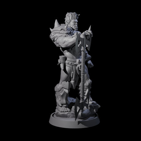 Muscular Half Orc Barbarian Miniature for Dungeons and Dragons, Pathfinder or other TTRPGs