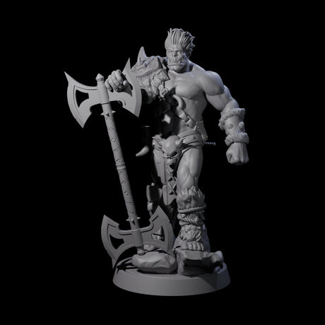 Muscular Half Orc Barbarian Miniature for Dungeons and Dragons, Pathfinder or other TTRPGs