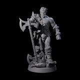 Muscular Half Orc Barbarian Miniature for Dungeons and Dragons, Pathfinder or other TTRPGs