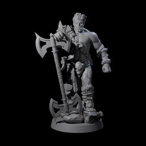Muscular Half Orc Barbarian Miniature for Dungeons and Dragons, Pathfinder or other TTRPGs