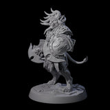 Muscular Leonin Warrior A Miniature for Dungeons and Dragons, Pathfinder or other TTRPGs