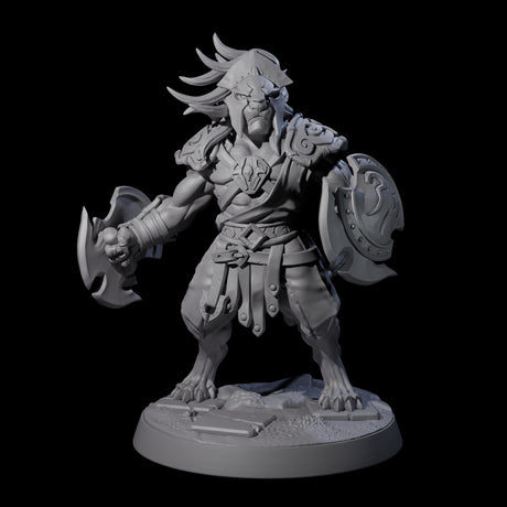 Muscular Leonin Warrior A Miniature for Dungeons and Dragons, Pathfinder or other TTRPGs