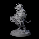 Muscular Leonin Warrior A Miniature for Dungeons and Dragons, Pathfinder or other TTRPGs