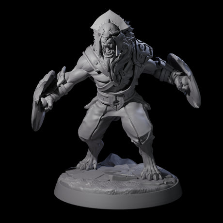 Muscular Leonin Warrior B Miniature for Dungeons and Dragons, Pathfinder or other TTRPGs
