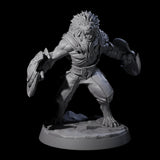Muscular Leonin Warrior B Miniature for Dungeons and Dragons, Pathfinder or other TTRPGs
