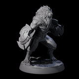 Muscular Leonin Warrior B Miniature for Dungeons and Dragons, Pathfinder or other TTRPGs