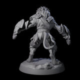 Muscular Leonin Warrior B Miniature for Dungeons and Dragons, Pathfinder or other TTRPGs