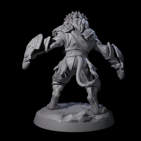 Muscular Leonin Warrior B Miniature for Dungeons and Dragons, Pathfinder or other TTRPGs