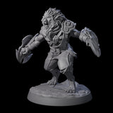 Muscular Leonin Warrior B Miniature for Dungeons and Dragons, Pathfinder or other TTRPGs