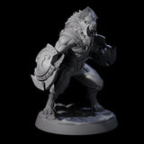 Muscular Leonin Warrior B Miniature for Dungeons and Dragons, Pathfinder or other TTRPGs