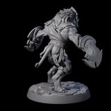 Muscular Leonin Warrior B Miniature for Dungeons and Dragons, Pathfinder or other TTRPGs