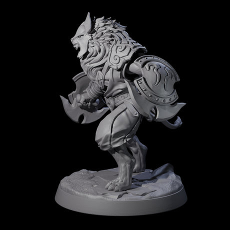 Muscular Leonin Warrior B Miniature for Dungeons and Dragons, Pathfinder or other TTRPGs