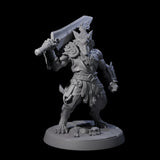 Muscular Leonin Warrior C Miniature for Dungeons and Dragons, Pathfinder or other TTRPGs
