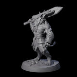 Muscular Leonin Warrior C Miniature for Dungeons and Dragons, Pathfinder or other TTRPGs