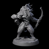 Muscular Leonin Warrior D Miniature for Dungeons and Dragons, Pathfinder or other TTRPGs