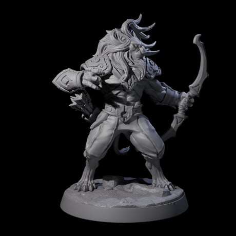 Muscular Leonin Warrior D Miniature for Dungeons and Dragons, Pathfinder or other TTRPGs