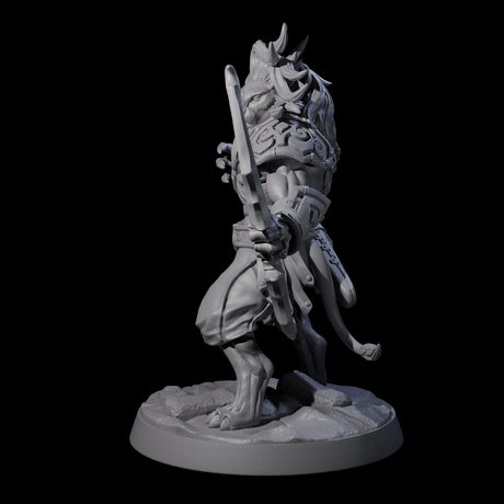 Muscular Leonin Warrior D Miniature for Dungeons and Dragons, Pathfinder or other TTRPGs