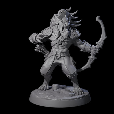 Muscular Leonin Warrior D Miniature for Dungeons and Dragons, Pathfinder or other TTRPGs