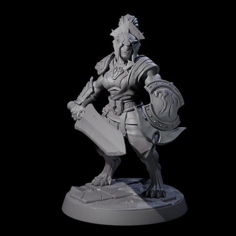 Muscular Leonin Warrior E Miniature for Dungeons and Dragons, Pathfinder or other TTRPGs